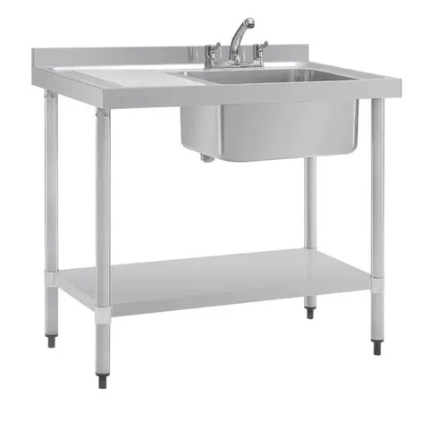 BOXED VOGUE SINGLE SINK LEFT HAND DRAINER 1000MM