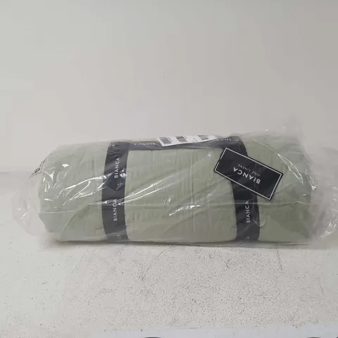 BIANCE FINE LINENS GREEN BEDSPREAD ONE SIZE