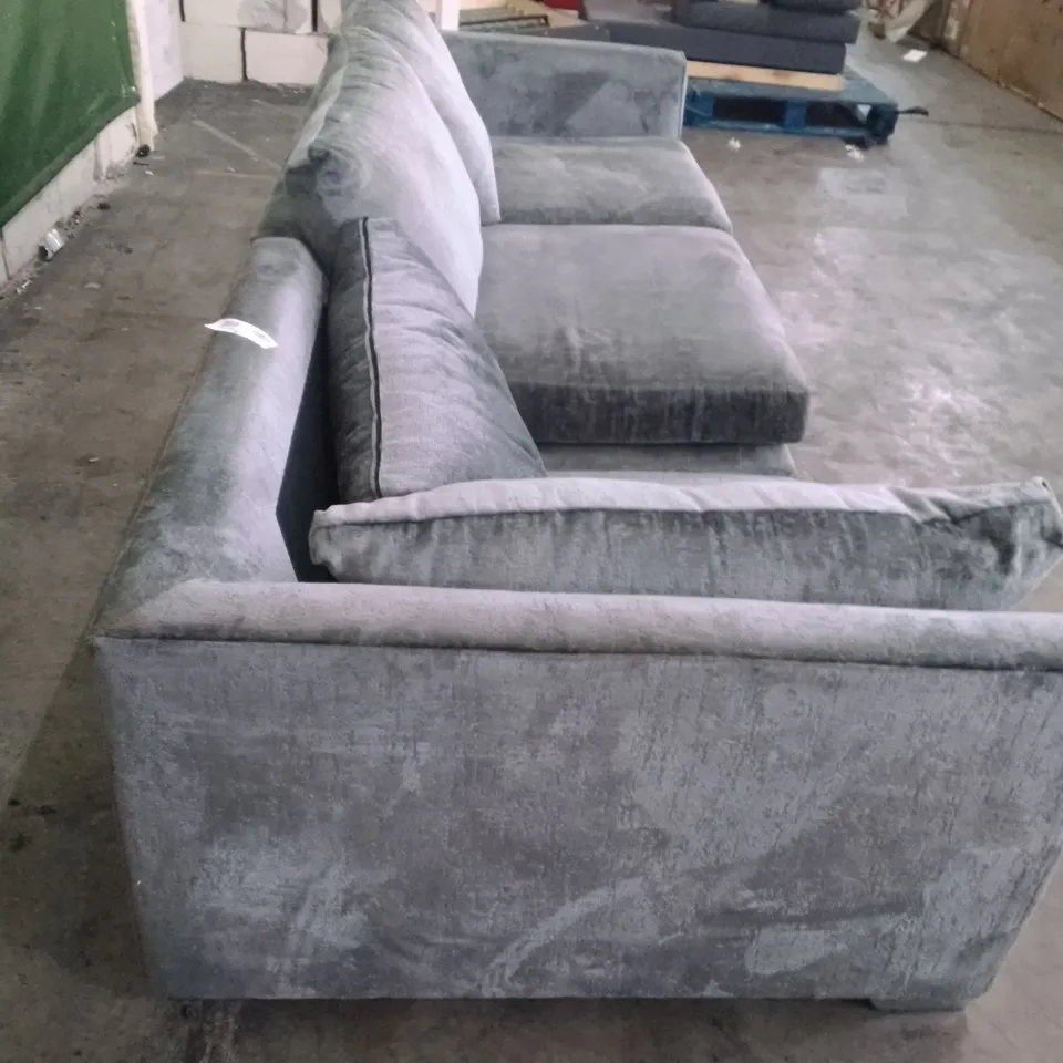 QUALITY DESIGNER 2PCS 3 SEATER SOFA - GREY FABRIC 