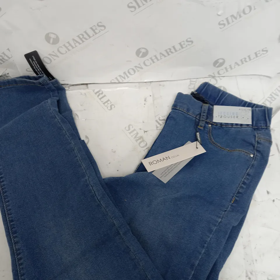 ROMAN BLUE DENIM JEGGING TROUSERS 