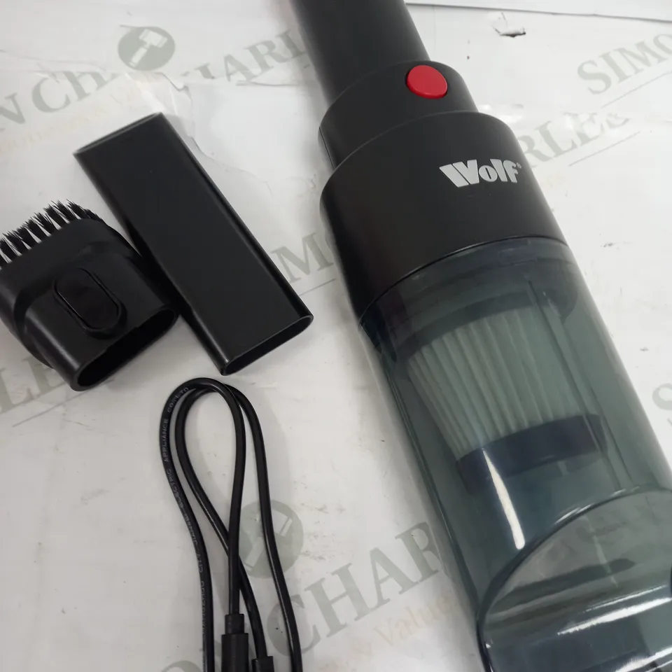 BOXED WOLF CORDLESS CAR BUDDY VACUUM CLEANER
