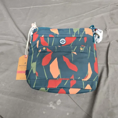 TURNING LEAF CROSS BODY BAG – TEAL LEAF PRINT (ONE SIZE)