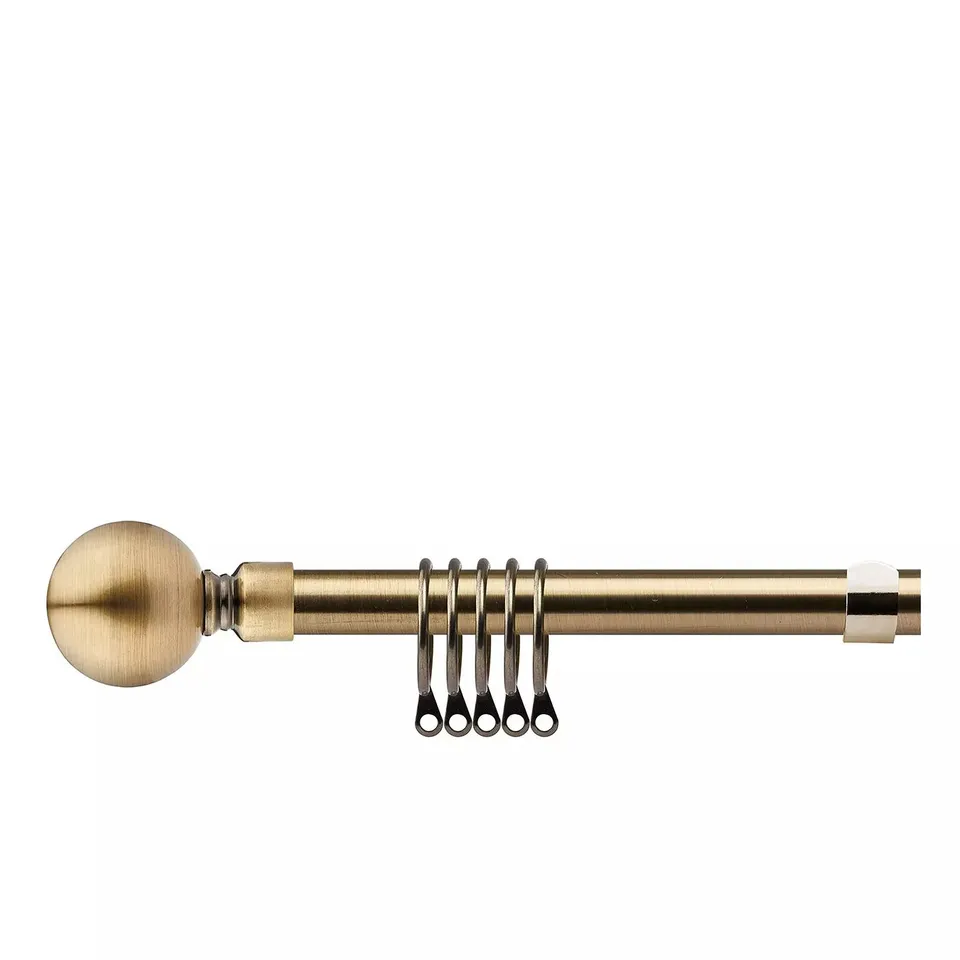 EXTENDABLE CURTAIN POLE KIT WITH BALL FINIALS - 160CM TO 300CM 