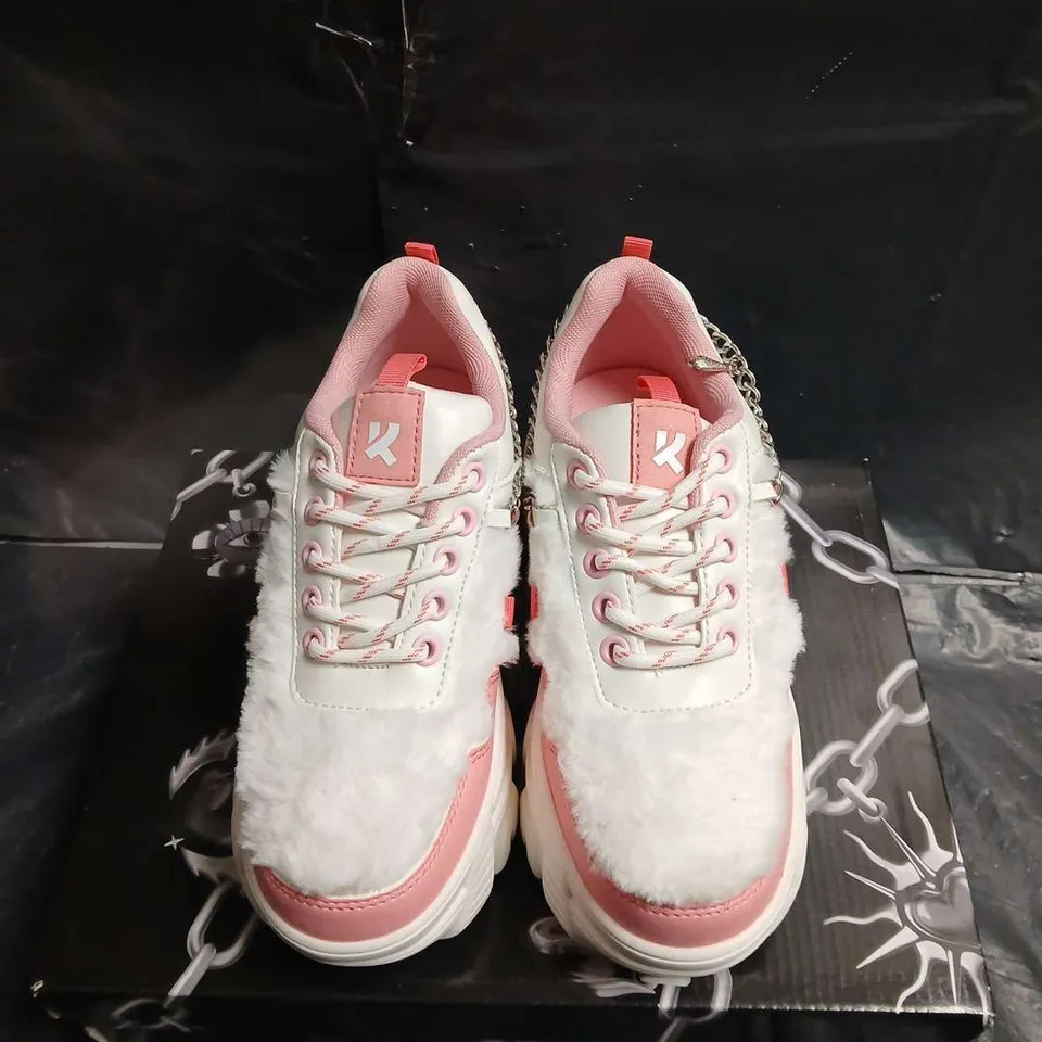 BOXED PAIR OF KOI KAWAII CRYPTID CHAIN TRAINERS – UK SIZE 3