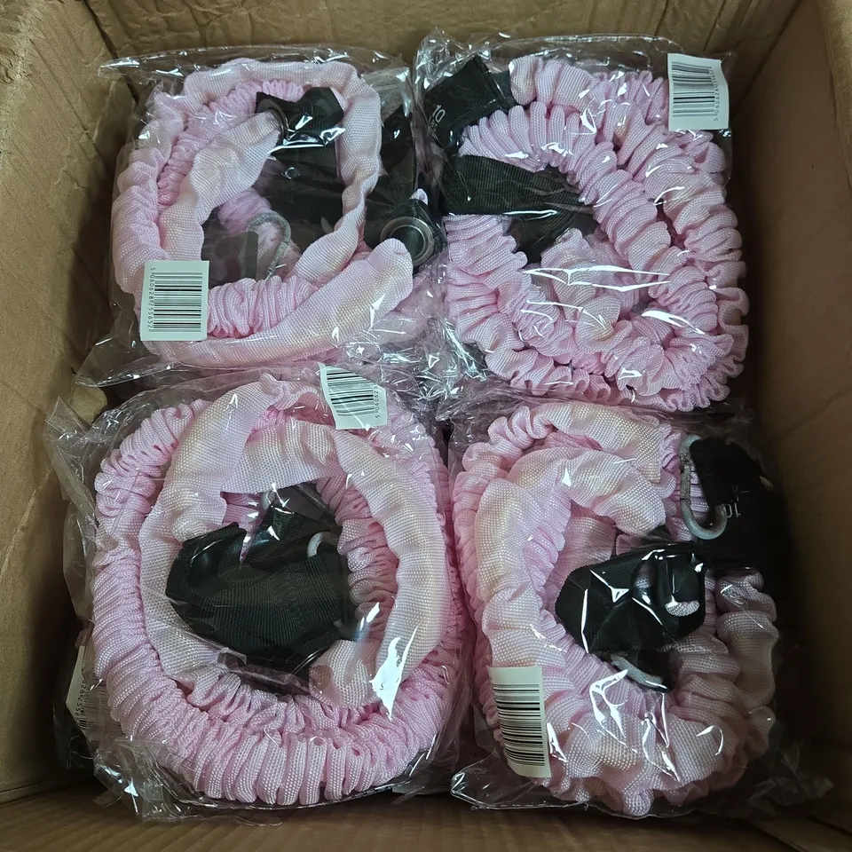 BOX OF APPROXIMATELY 40 LISA FIT SPARE PARTS BAND 10LBS/4.5KG RESISTANCE BANDS IN LIGHT PINK
