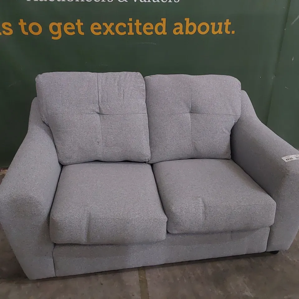 DESIGNER TWO SEATER SOFA GREY FABRIC
