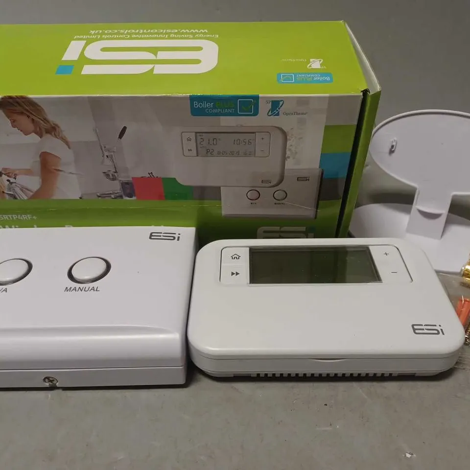 BOXED ESI WIRELESS PROGRAMMABLE ROOM THERMOSTAT WHITE