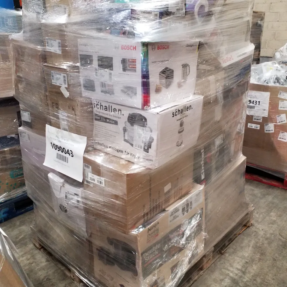PALLET OF APPROXIMATELY 63 UNPROCESSED RAW RETURN HOUSEHOLD AND ELECTRICAL GOODS TO INCLUDE;