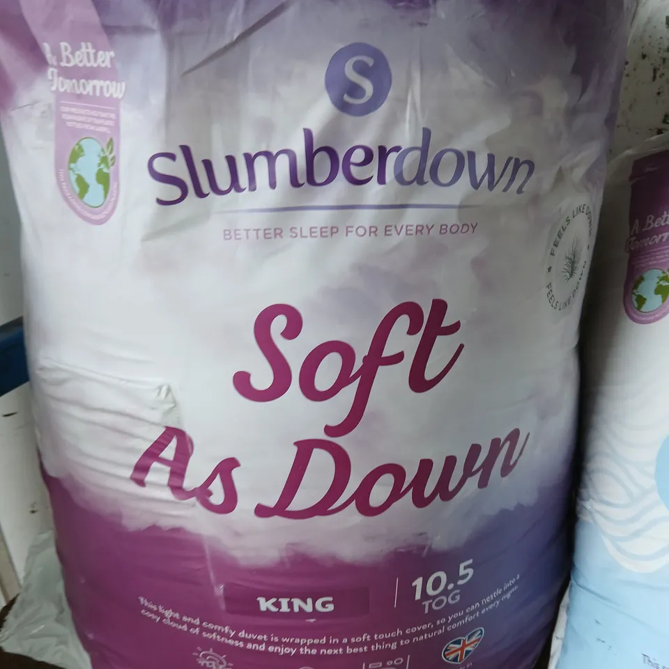 SLUMBERDOWN SOFT AS DOWN KING SIZE DUVET – 10.5 TOG