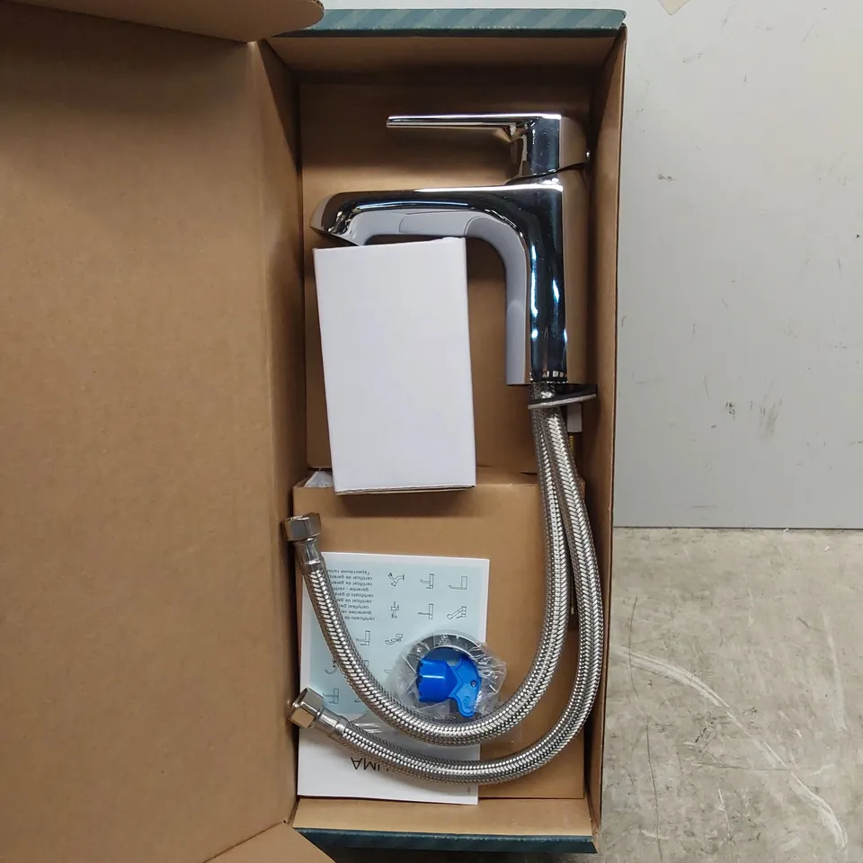 BOXED BRUMA NAUTIC BASIN MIXER WITH PUSH-OPEN WASTE - CHROME