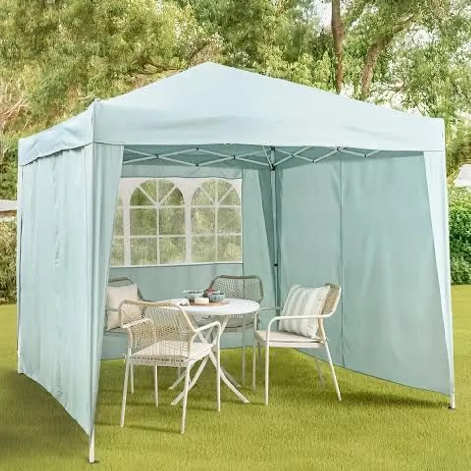 2.5 X 2.5M POP UP GAZEBO WITH 3-PIECE SIDE PANELS - COLLECTION ONLY
