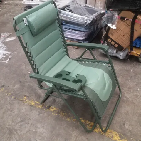BOXED PREMIUM HEAVY-DUTY ZERO GRAVITY CHAIR - GREEN