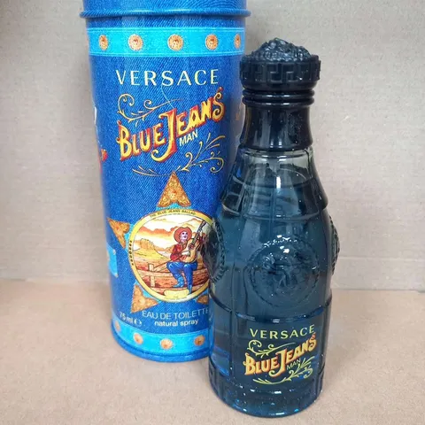 BOXED VERSACE BLUE JEANS MAN EAU DE TOILETTE SPRAY 75ML