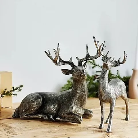 ALISON CORK SET OF 2 STAGS SILVER