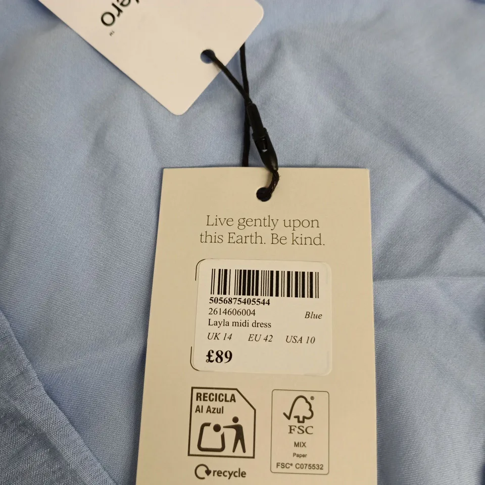 NOBODY'S CHILD LAYLA MIDI DRESS – UK 14, BLUE