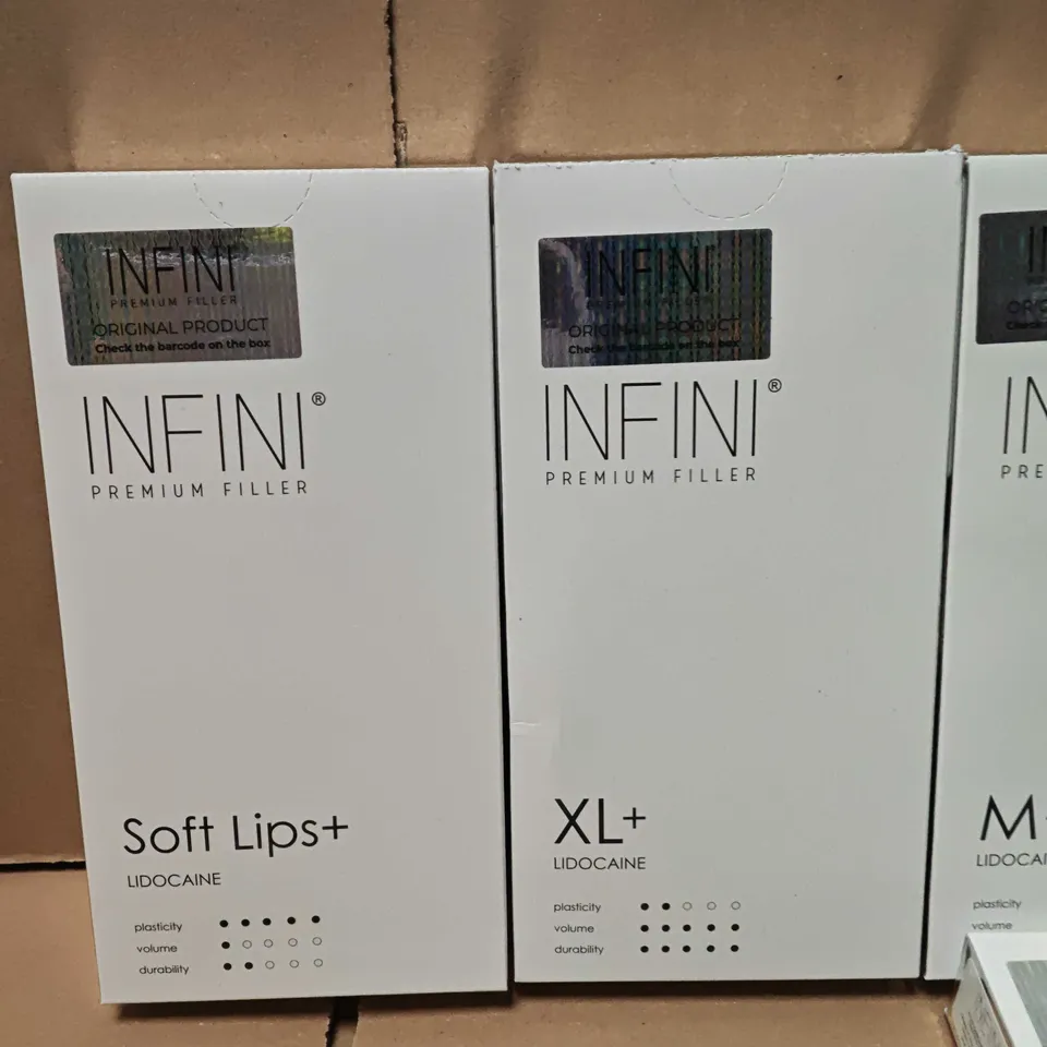 LOT OF 7 INFINI PREMIUM FILLERS INCLUDES SOFT LIPS, XL AND M+ LIDOCAINE