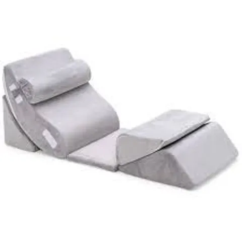 BOXED COSTWAY 6 PIECE GREY MEMORY FOAM BED WEDGE PILLOW SET