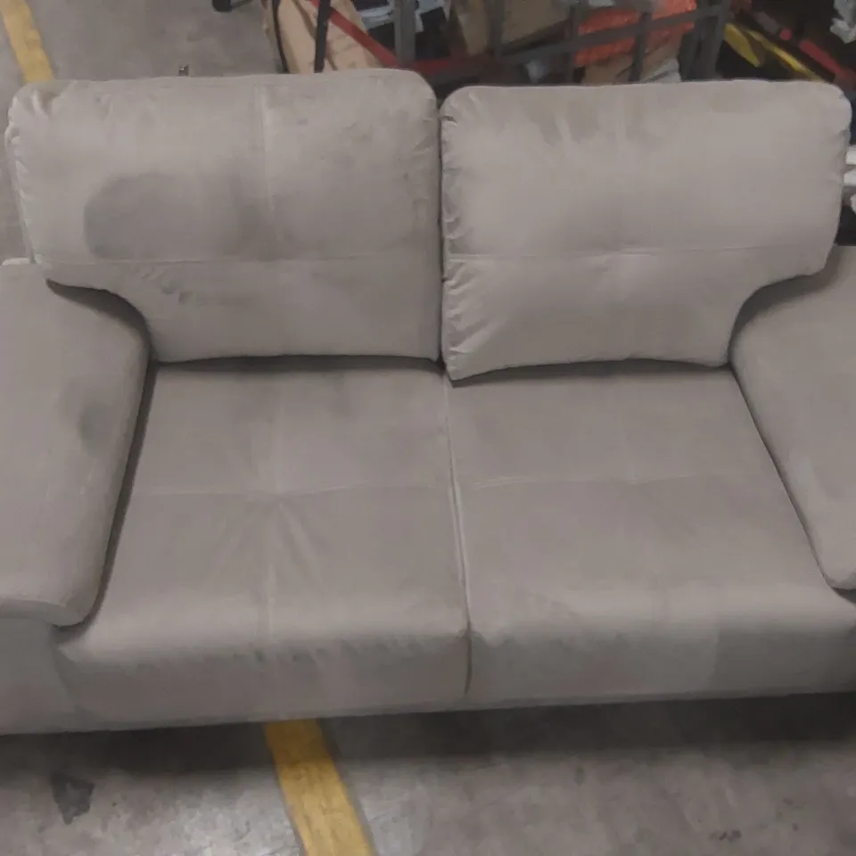 QUALITY DESIGNER 2-SEATER VELVET UPHOLSTERED SOFA