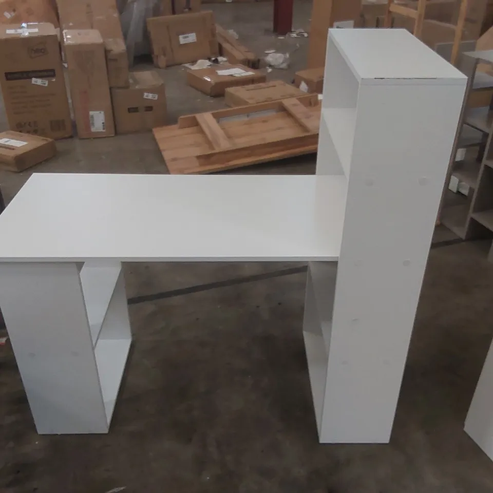 DESIGNER WHITE WOODEN DESK
