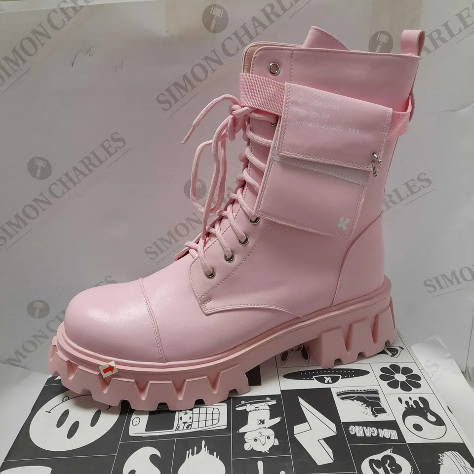 KOI BANSHEE LIGHT PINK BOOTS - SIZE 9