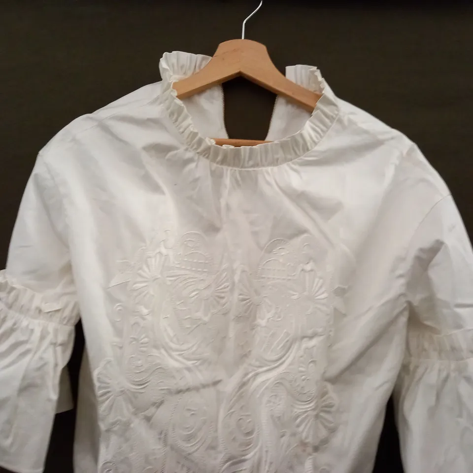 TED BAKER SHIRT DRESS IN WHITE - SIZE UNSPECIFIED