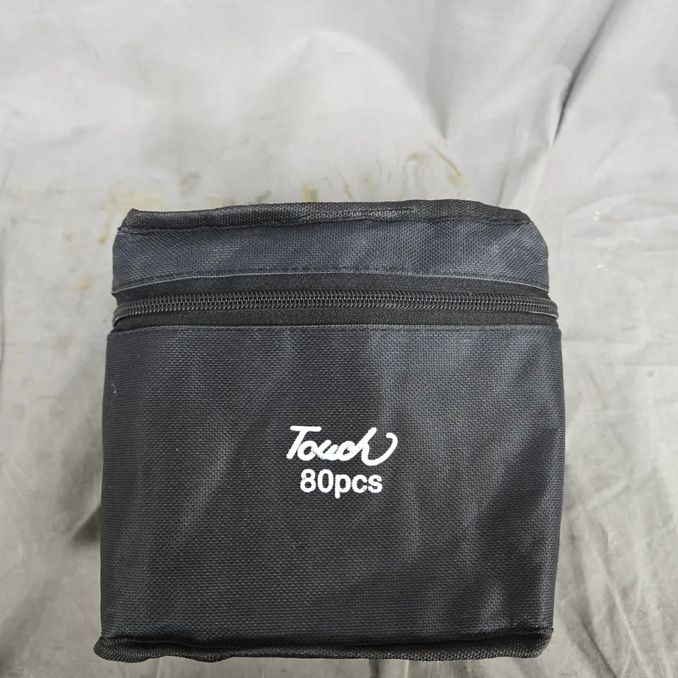 80-PIECE COLOUR MARKER SET IN ZIP CAS