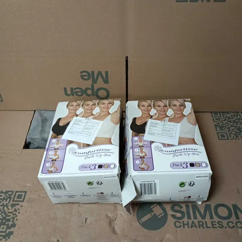 2 X 3 PACK COMFORTISSE PUSH UP BRA MEDIUM