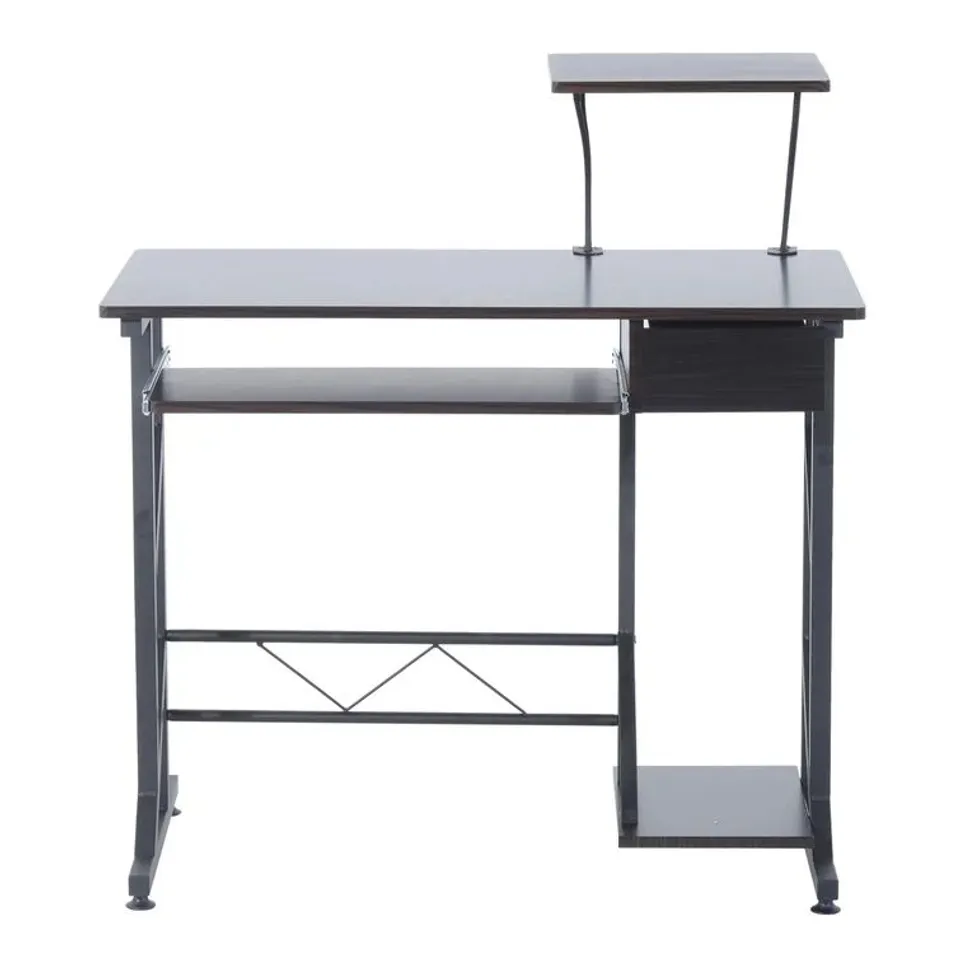 BOXED COMPUTER DESK DARK OAK