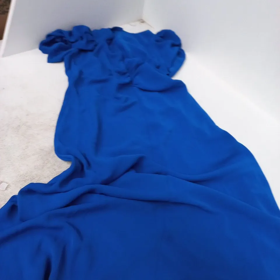 NOBODY'S CHILD NAOMI MIDI DRESS PLAIN – BLUE, UK12 (EU40 / US8)