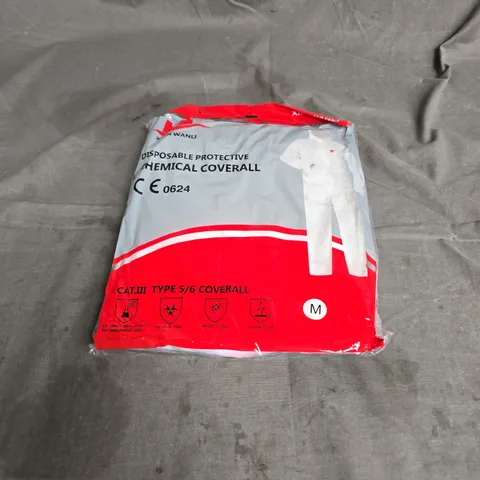BOX OF APPROX 30 XIAN WANLI DISPOSABLE PROTECTIVE CHEMICAL COVERALL IN WHITE SIZE M