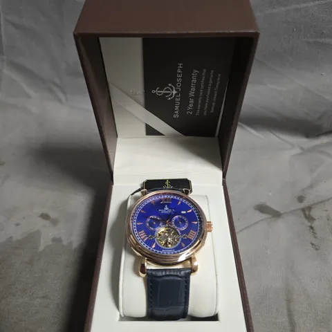 BOXED SAMUEL JOSEPH AUTOMATIC LIMITED EDITION ROSE GOLD WATCH