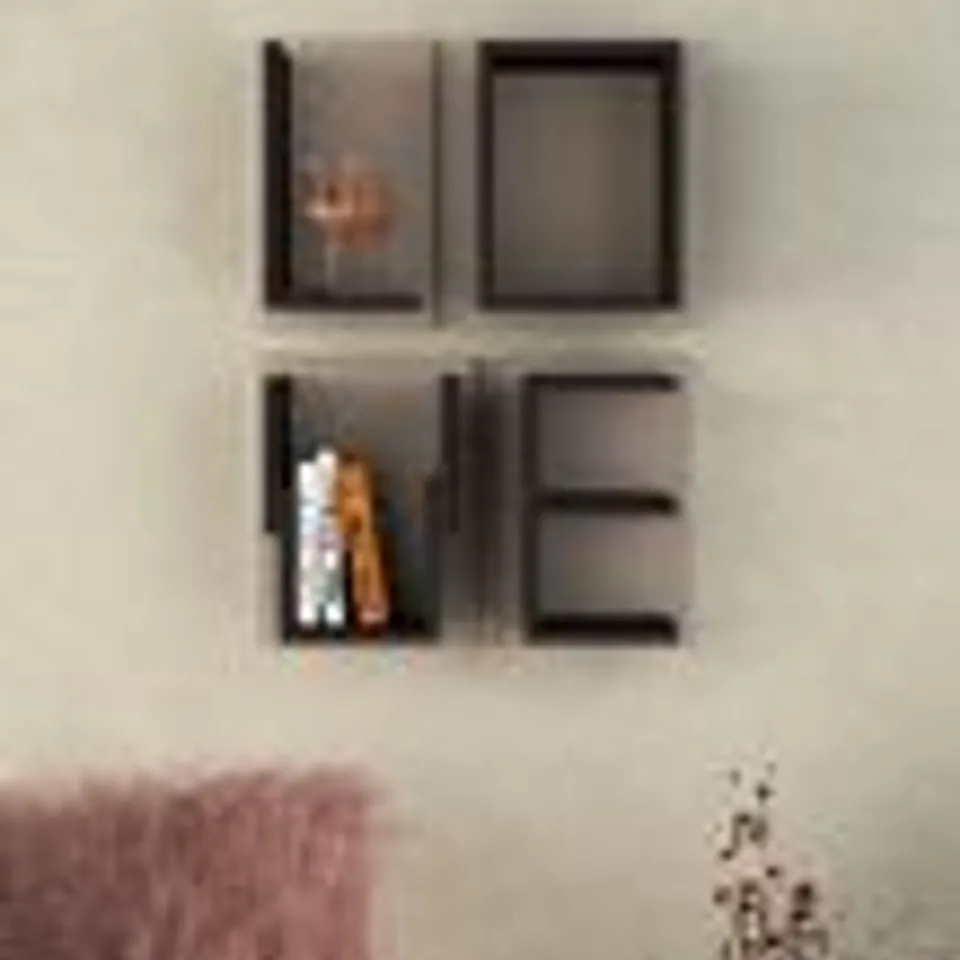 BRAND NEW BOXED LOVE DUVAR SHELFI - DARK BROWN/LIGHT MOCHA