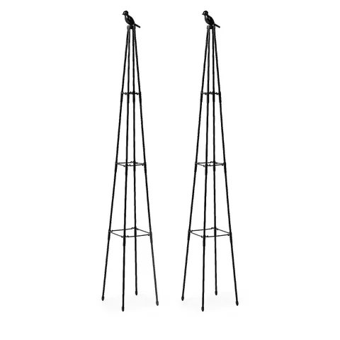 GARDEN STORIES SET OF 2 DECORATIVE PLANT SUPPORTS