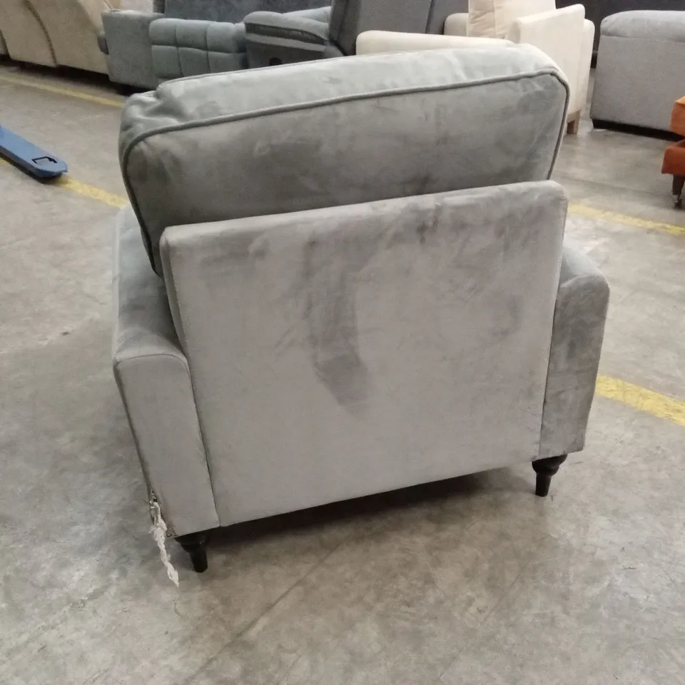 VICTORIA FABRIC ARMCHAIR - GREY RRP £499