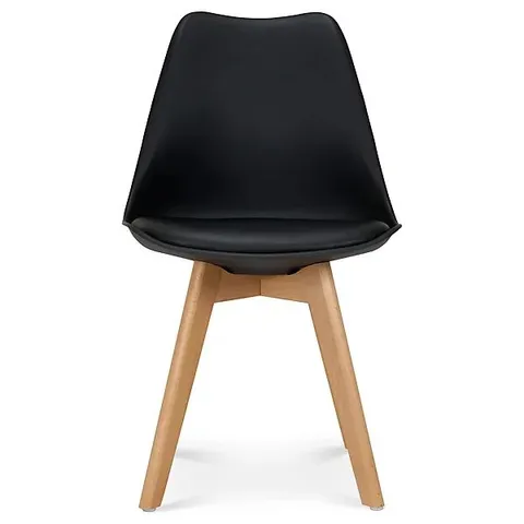 BOXED ROCCO TULIP DINING CHAIR - BLACK