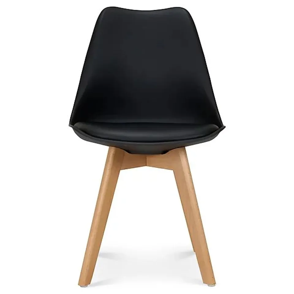 BOXED ROCCO TULIP DINING CHAIR - BLACK