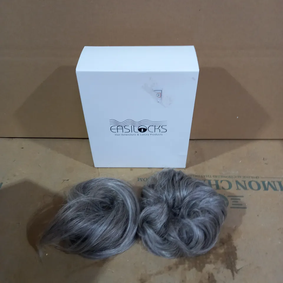 EASILOCKS SET OF 2 SCRUNCHIES LIGHT GREY