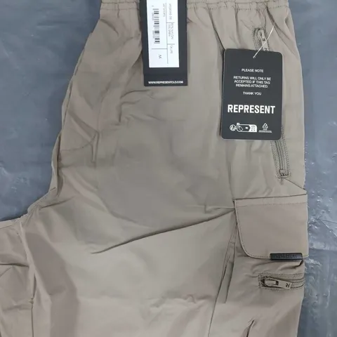 REPRESENT 247 SHORTS IN TAUPE SIZE MEDIUM