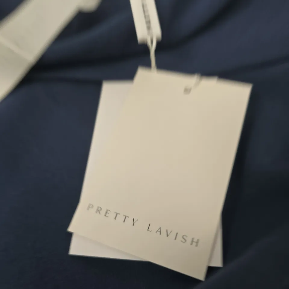 PRETTY LAVISH NAVY ONE-SHOULDER BRIDESMAID DRESS – UK 12 (EU 40, US 8)