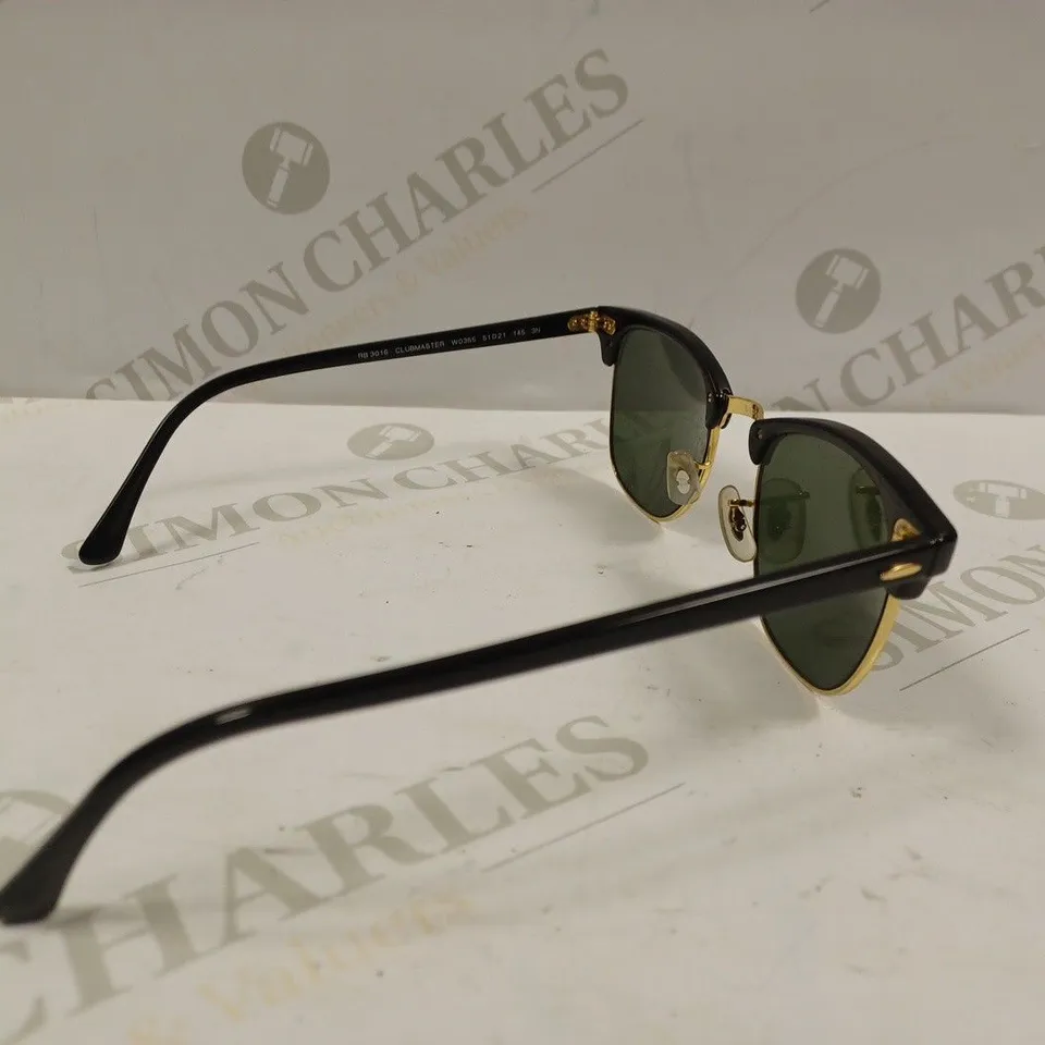 PAIR OF RAY-BAN CLUBMASTER W0365 GLASSES BLACK/GOLD
