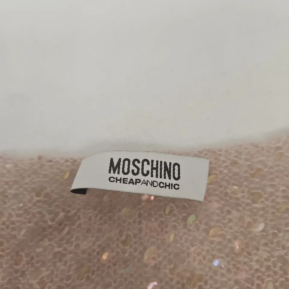 MOSCHINO CHEAP & CHIC PINK SEQUINED DRESS, UK 12