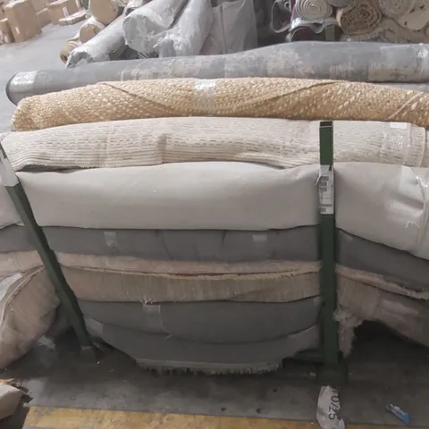 STILLAGE CONTAINING APPROXIMATELY 25x ASSORTED DESIGNER RUGS - STILLAGE NOT INCLUDED