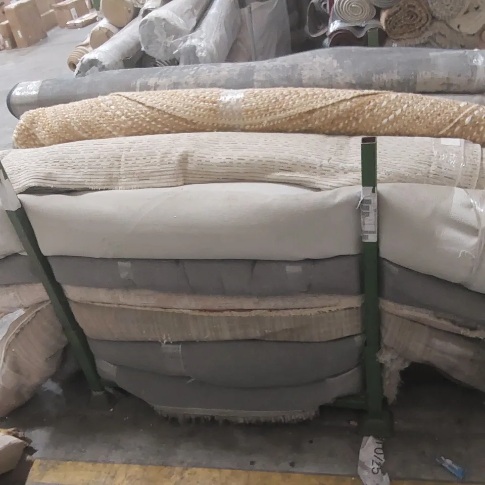 STILLAGE CONTAINING APPROXIMATELY  25x ASSORTED DESIGNER RUGS - STILLAGE NOT INCLUDED