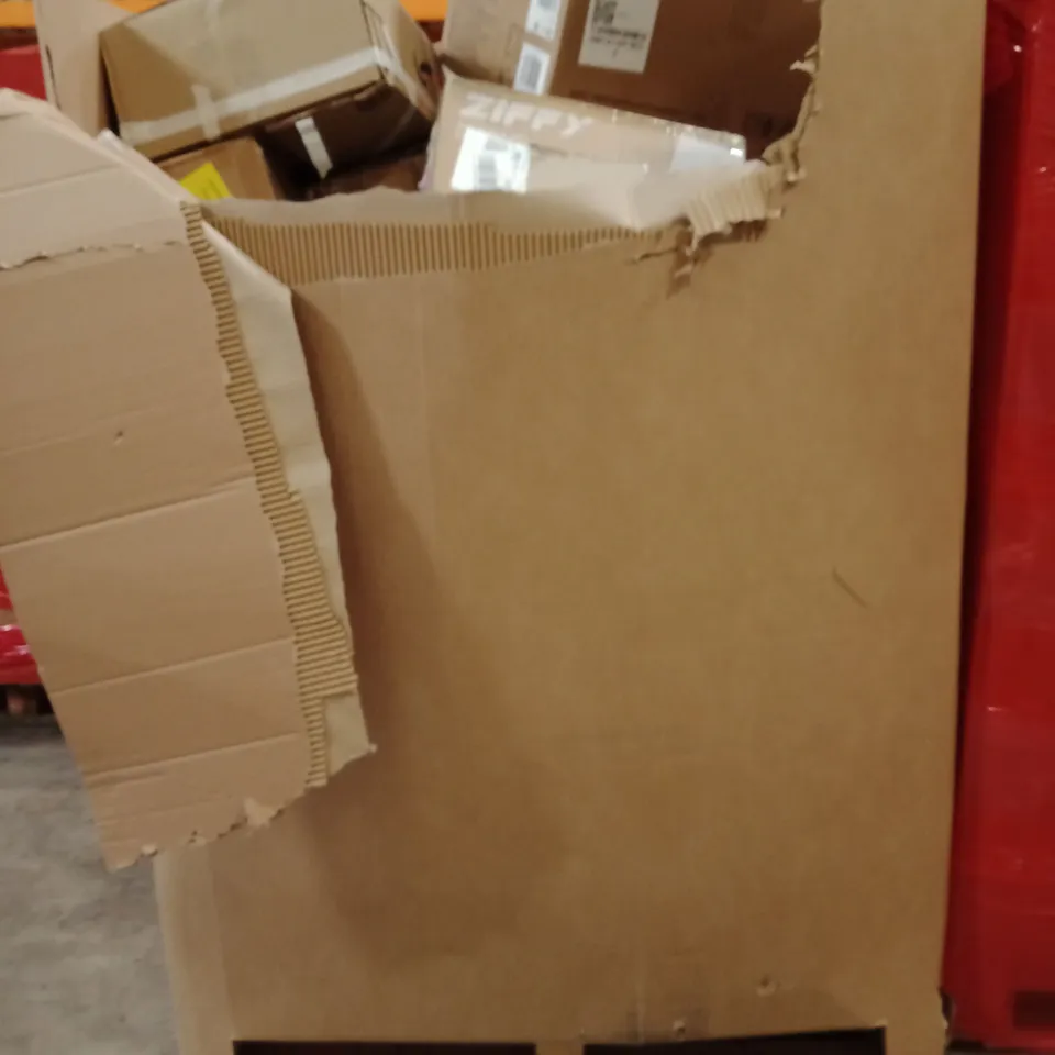 PALLET OF ASSORTED HOUSEHOLD GOODS AND PRODUCTS TO INCLUDE; BALANCE BIKE, CEILING LIGHT, OFFICE CHAIR