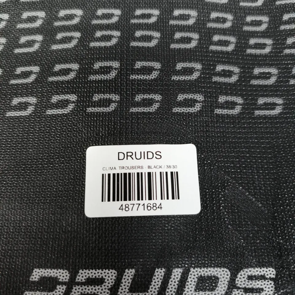 DRUIDS CLIMA TROUSERS - BLACK, UK 38 (38/30)
