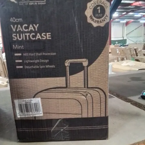 BOXED KEPLIN LUGG 40CM VACAY SUITCASE MINT COLOUR 