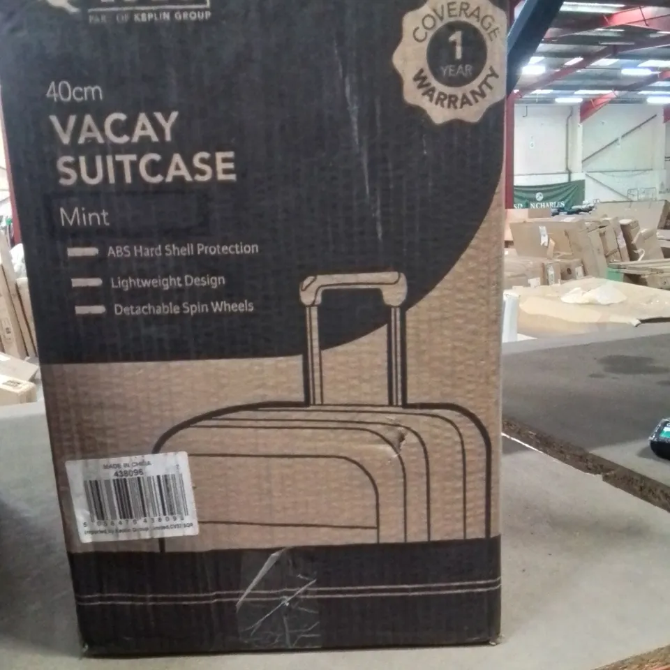 BOXED KEPLIN LUGG 40CM VACAY SUITCASE MINT COLOUR 