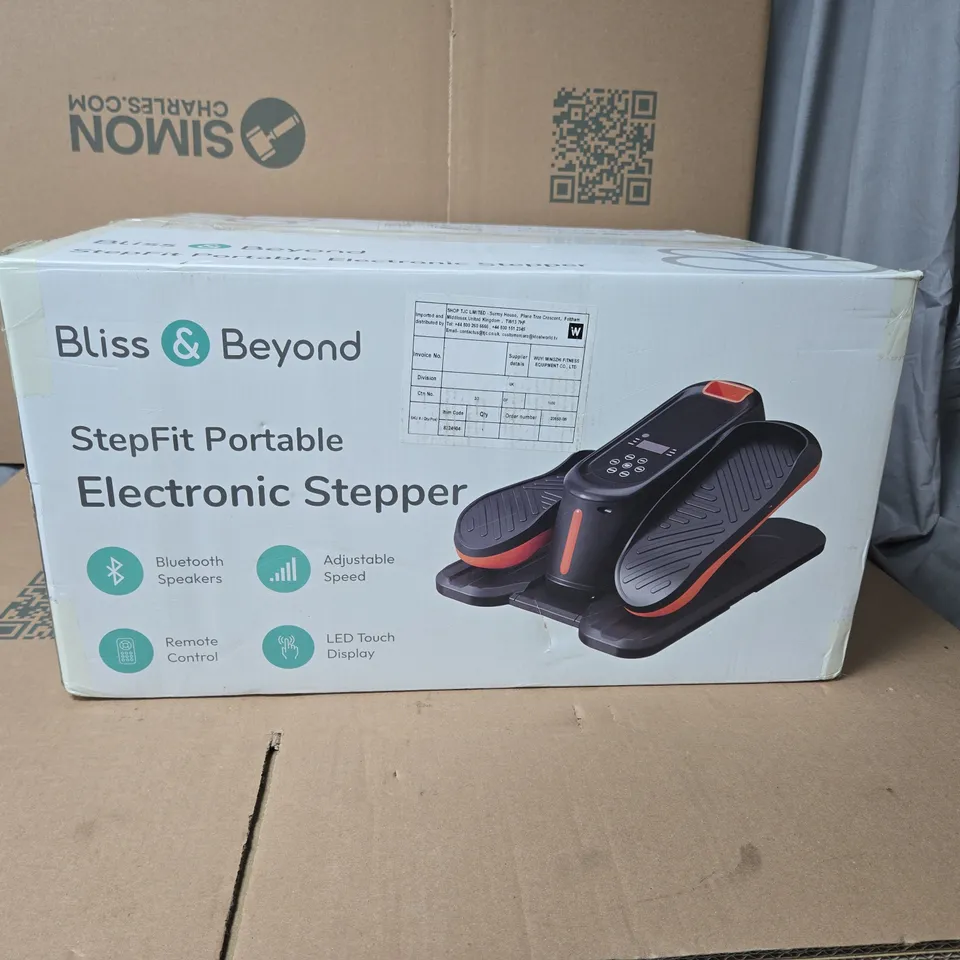 BLISS AND BEYOND STEPFIT PORTABLE ELECTRONIC STEPPER BOXED