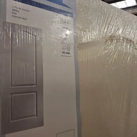 GEOM 2 PANEL ARCHED INTERNAL FIRE DOOR WHITE 1981 × 762