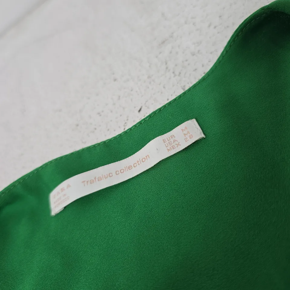 ZARA TRAFALUC COLLECTION GREEN WRAP DRESS (EUR M)